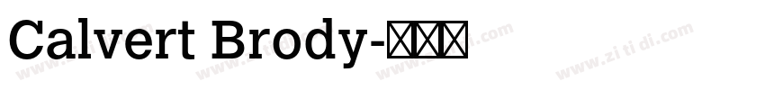 Calvert Brody字体转换